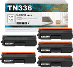 GULOYA TN336 Toner Replacement for Brother TN336 TN331 HL-L8250CDN HL-L8350CDW HL-L8350CDWT MFC-L8600CDW MFC-L8850CDW (Black Cyan Magenta Yellow, 5 Pack)