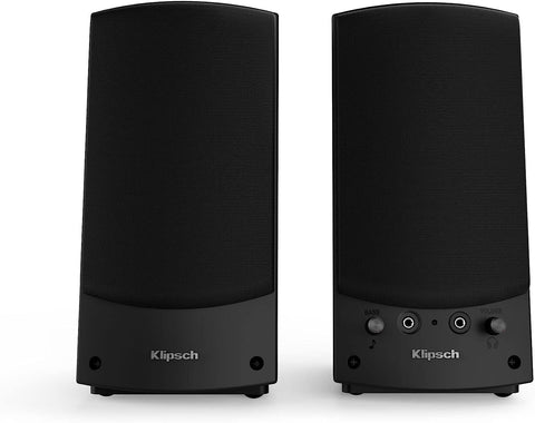 Klipsch ProMedia 2.0 Multimedia Compact Computer Speaker System Compatible for Any Laptop, Desktop, or Mobile Device for Premium Home Office, Workstation, or Gaming System