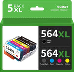 ICOMJET Compatible Ink Cartridge Replacement for HP 564 564XL Use for HP Photosmart 6510 5510 7510 7515 7520 7525 B8500 B8550 C510 C5370 C5580 C6300 C6350 D5460 D7560 Premium C310 C309A C410 (5pack)