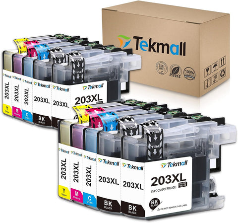 Tekmall Compatible Ink Cartridges for LC203XL LC 203 LC203 LC201 LC205 for MFC-J485DW MFC-J480DW MFC-J885DW mfc-j4620dw MFC-J460DW MFC-J880DW MFC-J680DW MFC-J4420DW Printers