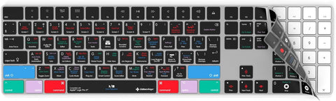 Editors Keys Logic Pro Keyboard Cover | Fits Magic Wireless Keyboard with Numeric Pad | Keyboard Protector Skin