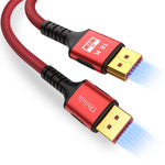 Dbilida VESA Certified DisplayPort 2.0 Cable 6.6ft, 16K DP 2.1 Cable Supports 80Gbps, 16K@60Hz, 10K@60Hz, 8K@120Hz / 60Hz, 4K@240Hz/165Hz, HDR, HDCP2.2, 3D, ARC for TV, Gaming Monitor