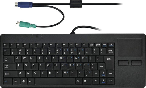 MCSaite Wired PS2 Silm Keyboard with Touchpad - Portable Scissors Foot Structure - Fit with Professional or Industrial Use for Computer Laptop Mac Notebook