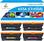 TRUE IMAGE Compatible Toner Cartridge Replacement for HP 655A CF450A CF451A CF452A CF453A Enterprise M652n M652 M653dn M653x M653 MFP M681dh M682z Printer (Black Cyan Yellow Magenta, 4-Pack)