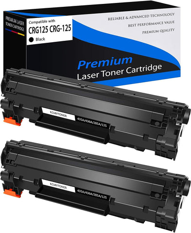 KCMYTONER Compatible Toner Cartridge Replacement for Canon 125 CRG 125 CRG-125 3484B001AA Work with ImageClass LBP6000 LBP6030w MF3010 Printer - Black, 2 Pack