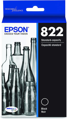 EPSON T822 DURABrite Ultra Ink Standard Capacity Black Cartridge (T822120-S) for select Epson WorkForce Pro Printers