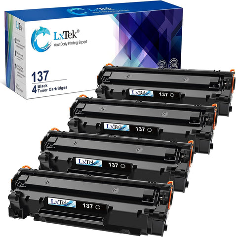 LxTek Compatible Toner Cartridge Replacement for Canon 137 Toner cartridg CRG137 CRG 137 9435B001AA to use with ImageClass d570 mf236n mf232w mf216n mf244dw mf242dw mf232w,4 Black