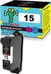 YATUNINK Replacement Ink Cartridge Replacement for HP 15 Ink Cartridge Black Work with Deskjet / FAX / Officejet / PSC Series Printer ( 1 Black )