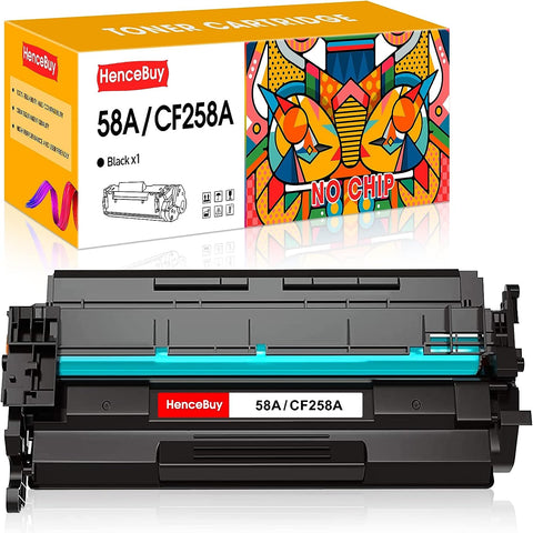 HenceBuy 58A CF258A Compatible Toner Cartridge Replacement for HP 58A CF258A CF258X 58X to use with Pro M404dn M404n M404dw MFP M428fdw M428dw M428fdn Toner Printer M404 M428 (Black 1-Pack NO CHIP)