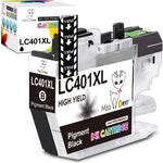 Miss Deer Compatible LC401XL Black Ink Cartridges Replacement for Brother Ink LC 401 XL LC401 BK High-Yield Compatible with Brother MFC-J1010DW MFC-J1170DW MFC-J1012DW Printers 1 Pack (Black)