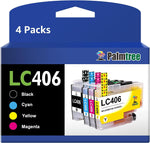 Palmtree LC406 Compatible Ink Cartridge Replacement for Brother LC406 LC 406 LC406XL LC406 XL to use with Brother MFC-J4335DW MFC-J4335DW XL MFC-J4345DW XL MFC-J4535DW MFC-J4535DW XL Printer (4 Pack)