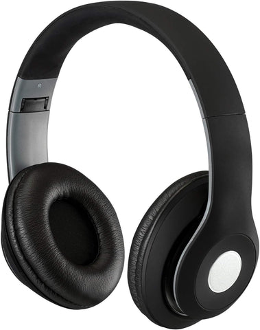 iLive IAHB48MB Bluetooth Over-The-Ear Headphones with Microphone (Matte Black)