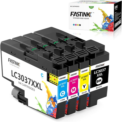 LC3037XXL Compatible Ink Cartridges Replacement for Brother LC 3037 XXL LC-3037XXL LC3037BK 4 Pack Work with Brother MFC-J5945DW MFC-J6945DW MFC-J5845DWXL MFC-J6545DWXL Printer (BK/C/M/Y)