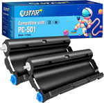 ISTAR PC501 Black Compatible Fax Cartridge for Brother PC501 PC-501 to use with Brother FAX 575 FAX 888 Fax Printers (2 Black)