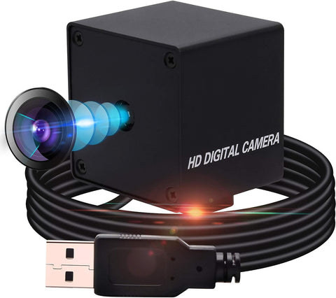 13mp USB Camera with Microphone Autofocus Audio Video Webcam for Computer Mini UVC USB2.0 PC Camera with Metal Case Industrial Embedded USB with Camera IMX214 Web Camera for Laptop Jetson Nano