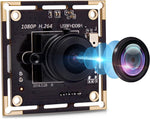 IFWATER 1080P USB Camera Module for Video Conferencing,2MP IMX323 USB Camera Board with 170 Degree Fisheye Lens,H.264 Format and 0.01Lux Low Light USB Webcam for Computer,Linux,Android,Jetson Nano