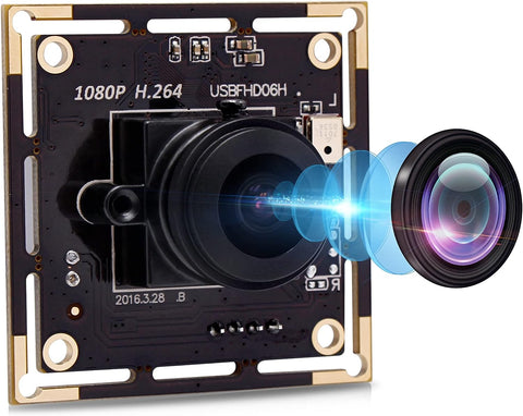 IFWATER 1080P USB Camera Module for Video Conferencing,2MP IMX323 USB Camera Board with 170 Degree Fisheye Lens,H.264 Format and 0.01Lux Low Light USB Webcam for Computer,Linux,Android,Jetson Nano