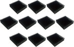 Easycargo 24pcs 40mm Heatsink 40x40x11mm, Aluminum Cooler Heat Sink for Cooling 3D Printers, Nema 17, TEC1-12706 Thermoelectric Peltier Cooler 40mmx40mmx11mm (Black 24pcs)