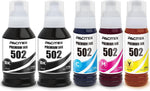 PACITEK 502 Compatible Refill Ink Replacement for T502 Used for ET-2850 ET-2760 ET-3850 ET-3710 ET-3750 ET-3760 ET-4850 ET-4750 ST-2000 Printer (2Black, Cyan, Magenta, Yellow)