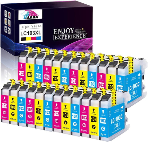 Jalada Compatible Ink Cartridge Replacement for Brother LC103 LC103XL LC101 LC101XL Compatible for Brother MFC J870DW J450DW J470DW J650DW J4410DW J4510DW J4710DW J6720DW Printer (8C 8M 8Y)