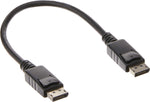 Tripp Lite DisplayPort Cable with Latches (M/M), DP to DP, 4K x 2K, 1-ft. (P580-001), Black