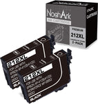 NoahArk 2 Pack 212XL Remanufacture Ink Cartridge Replacement for Epson 212XL 212 T212XL High Yeild for Workforce WF-2830 WF-2850 Expression Home XP-4100 XP-4105 Printer (2 Black)