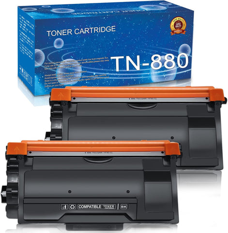 Ledes Toner Cartridge for Brother TN850 TN880 TN820 TN 880 TN 850 TN 820 for Brother MFC-L5700DW MFC-L5800DW MFC-L5900DW Printer (12000 Pages, 2 Packs)