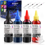 KSUMEI Ink Refill kit 4x100ml Compatible with Canon 250 251 270 271 225 226 1200 2200 PG245 CL246 PG210 Refillable Ink Cartridge CIS CISS System with 4 Syringes (BK, C, M, Y)