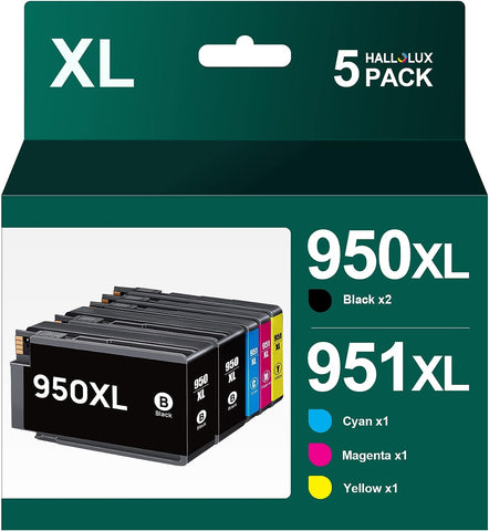 950XL 951XL Combo Pack for HP 950 951 Ink Cartridges to Use with HP OfficeJet Pro 8100 8110 8600 8610 8615 8616 8620 8625 8630 8640 Printers (5 HP Ink 950XL 951XL Ink Cartridges Combo Pack)