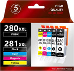 280-281 XXL 280xxl 281XXL Ink cartridges Compatible for Canon Printers for PIXMA TS8120 TR8520 TS6120 TS6320 TR7520 TS9120 TS9521C TS8220 TS9500 TS9520 TS702a Black Printer Ink