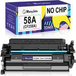 ManyJets 58A CF258A (No Chip) Compatible Toner Cartridge Replacement for HP CF258A 58A CF258X 58X for HP Pro MFP M428fdw M404dn M404n M428fdn M404dw M404 M428 M428dw M304 (Black,1-Pack)