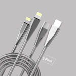 (2 Pack) MFi Certified iPhone Charger Cord Metal Braided USB-C iPhone Charging Cable 3.4ft Type-C to Lighting Charging Cord Data & Charging Cord for iPhone 14/14 Puls/14 Pro Max/14 Pro/13/12/11/8