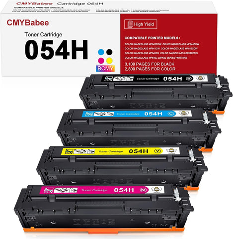 CMYBabee Compatible Toner Cartridge Replacement for Canon Cartridge 054 054H for Canon Mf644cdw Toner Color Imageclass Mf641cw Mf642cdw Lbp622cdw Mf641c Printer