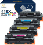 ColorKing Compatible Toner Cartridge Replacement for HP 410X 410A CF410X CF410A 411X 412X 413X for Color Pro MFP M477fnw M477fdw M477fdn M452dn M452nw M452dw Printer (Black Cyan Yellow Magenta,4-Pack)