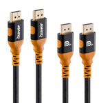 IXEVER DisplayPort 1.4 Cable [10FT,2-Pack], 8K DisplayPort to DisplayPort Cable Ultra High Speed 8K@60Hz, 4K@144Hz 32.4Gbps HBR3