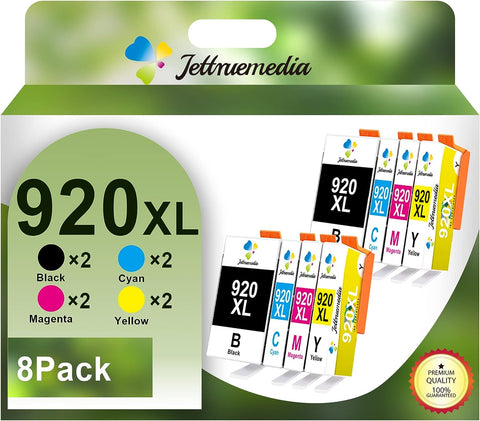 920XL Compatible Ink Cartridge for 920 XL Combo Pack for HP OfficeJet 6500a 6500 7500a 6000 7500 7000 E709 E710 Printer (8 Pack Black Cyan Magenta Yellow)