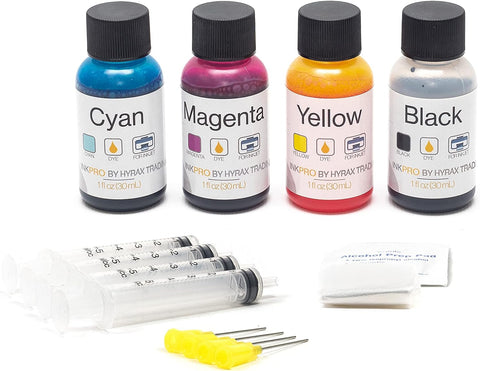 InkPro Premium Combo Ink Refill Kit for HP 60/XL, HP 61/XL, HP 62/XL, HP 63/XL, HP 64/XL, HP 65/XL Ink Cartridges 1oz 30mL