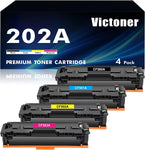 202A 202X Toner Cartridges Replacement for HP 202A 202X CF500A CF500X Color Laserjet Pro M281fdw M281cdw MFP M254dw M280nw M254nw M281fdn M281 Ink Printer (Black Cyan Yellow Magenta, 4-Pack)