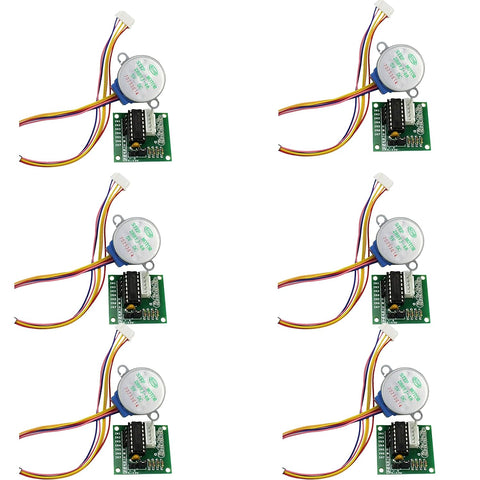10Gtek ULN2003 Stepper Motor Drive Board 5V Stepper Motor Stepper Motor for Arduino PI PIC Raspberry Pi, Pack of 6