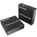 HDMI Extender, 60 Meter HDMI Extender (Tx + Rx) Via Single RJ45 Cat6e Cat7 Ethernet Cable Transmit Up to 60M, Support 1080p, 3D, HDCP, with EDID Management and Loop Out Function