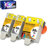 BAALAND Compatible Kodak 30 Ink Cartridges K30XL 30B 30C Black Color Ink Combo Pack (2 Black, 1 Color) for Kodak Printer ESP 3.2 C110 C310 C315 Office 2150 2170 Hero 3.1 5.1 Series