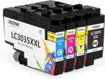 Compatible Brother LC3035 Ink Cartridges,High-Yield,Latest Chipset,Replacement for Brother LC3035 XXL LC3033 Work with Brother MFC-J805DW, MFC-J995DW, MFC-J815DW XL for LC3035 BK/C/M/Y Ink Cartridges