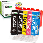 Kingjet Compatible Ink Cartridge Replacement for Canon 280 281 PGI-280XXL CLI-281XXL PGI-280 CLI-281 XXL Work with Canon Pixma TR8520 TR7520 TS6120 TS6220 TS6320 TS8120 TS8220 TS9120 Printer, 5 Pack