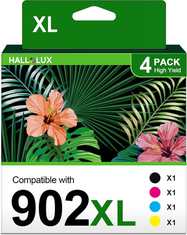 902XL Ink Cartridges Replacement for HP 902XL Ink Cartridges to use with OfficeJet Pro 6978 6960 6968 6958 6950 6970 6962 Printers (902XL Ink Cartridges Combo Pack, Black, Cyan, Magenta, Yellow)