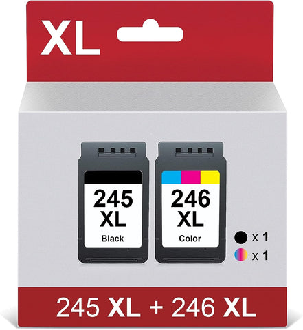 245XL 246XL Ink Cartridge Replacement for Ink Cartridges Canon 245 and 246 Compatible with Canon Pixma MX490 MX492 TS3100 TS3300 TS3320 TR4500 TR4520 Printer