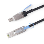 #10Gtek# External Mini SAS HD SFF-8644 to Mini SAS SFF-8088 Hybrid Cable, 1-Meter(3.3ft)