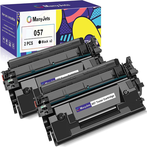 ManyJets 057 Compatible Toner Cartridge Replacement for Canon 057 057H CRG-057 CRG-057H Black Work with Canon ImageCLASS MF445dw LBP226dw MF448dw LBP227dw MF445 LBP228dw MF449dw Printer (Black,2-Pack)