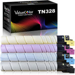 ValueColor Compatible High Capacity TN328K TN328C TN328M TN328Y TN-328 Toner Cartridge Replacement for Konica Minolta Bizhub C300i C360i C250i C7130i - 28000 Pages (AAV8130, AAV8430, AAV8330, AAV8230)