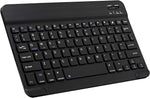 Ultra-Slim Bluetooth Keyboard Portable Mini Wireless Keyboard Rechargeable for Apple iPad iPhone Samsung Tablet Phone Smartphone iOS Android Windows (10 inch Black)