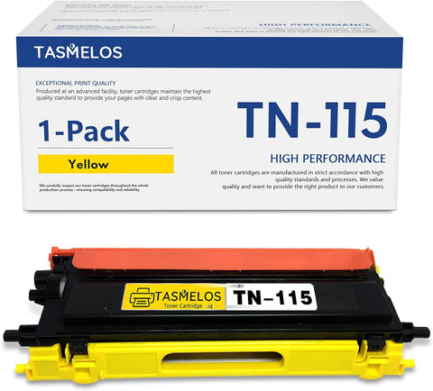 TASMELOS TN115 tn115Y Toner Cartridge Compatible tn-115 Replacement for Brother MFC-9450CDN MFC-9440CN MFC-9840CDW DCP-9040CN DCP-9045CDN DCP-9042CDN Printer